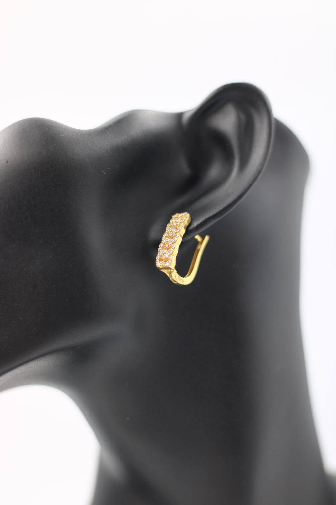 21K Gold Zirconia Earrings by Saeed Jewelry - Image 16