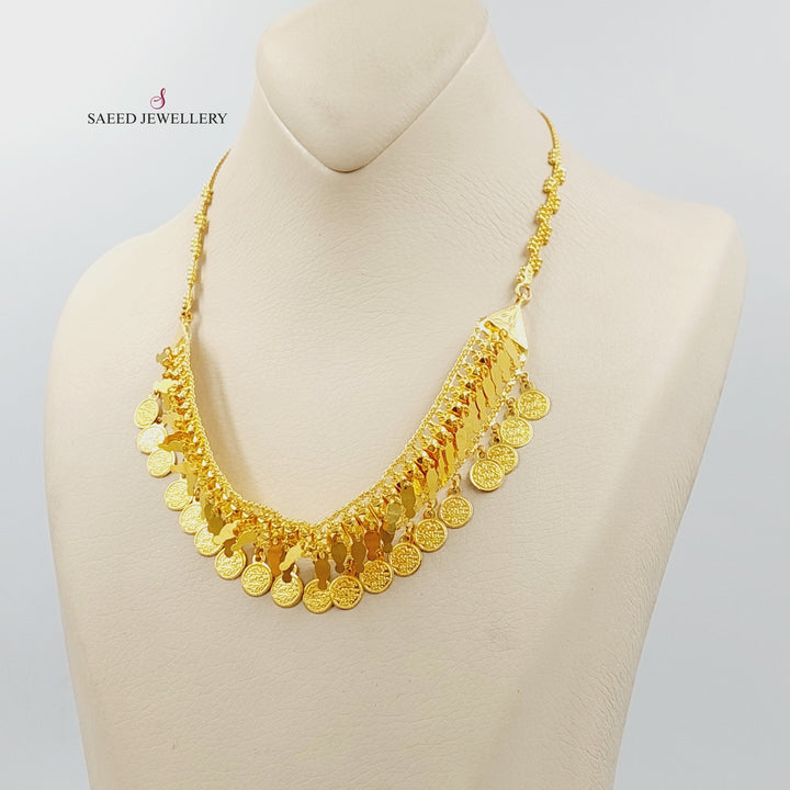 21K Gold Indian Choker Necklace by Saeed Jewelry - Image 5