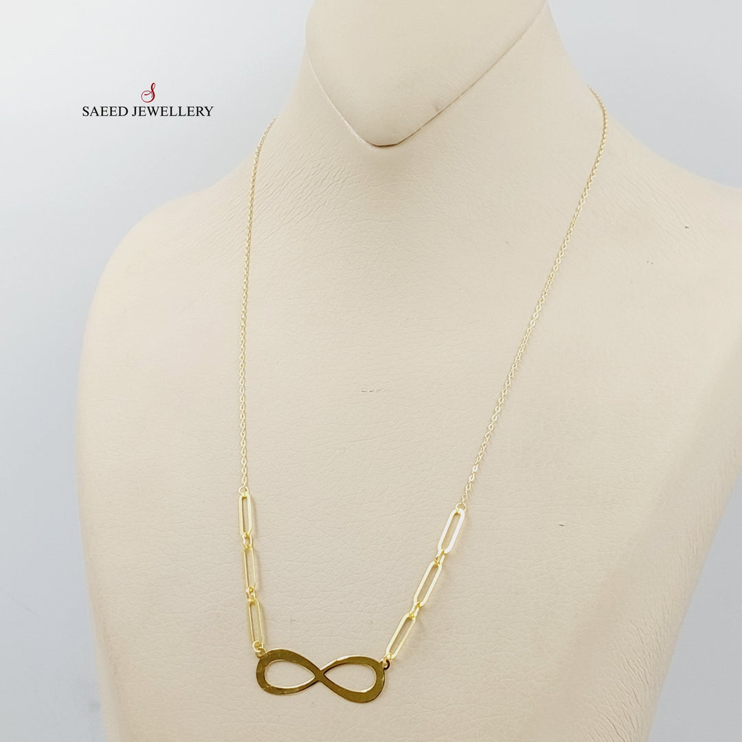 18K Gold Infinite Necklace by Saeed Jewelry - Image 3