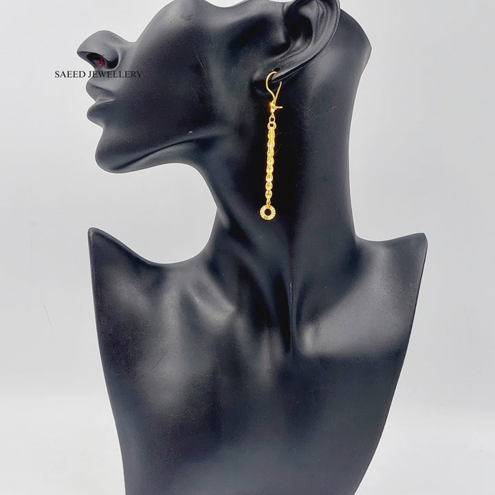 21K Gold Joy Earrings by Saeed Jewelry - Image 3