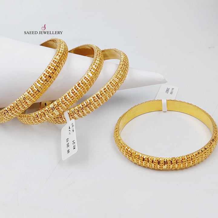 Kuwaiti Bangle Made of 21K Yellow Gold by Saeed Jewelry-25828