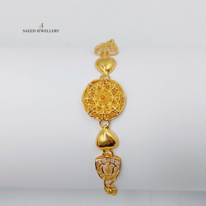 21K Gold Kuwaiti Bracelet by Saeed Jewelry - Image 5