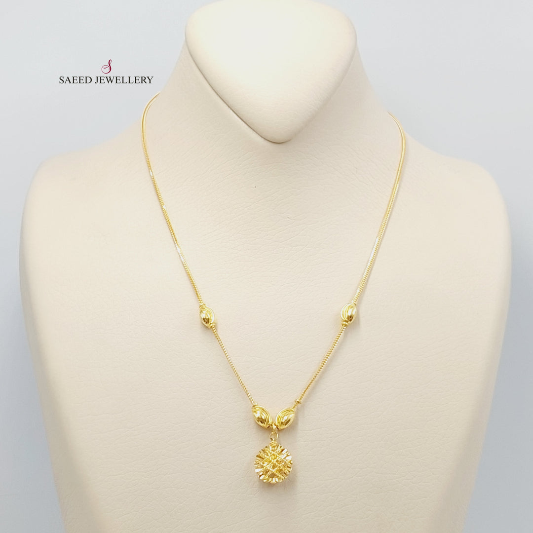 21K Gold Kuwaiti Necklace by Saeed Jewelry - Image 13