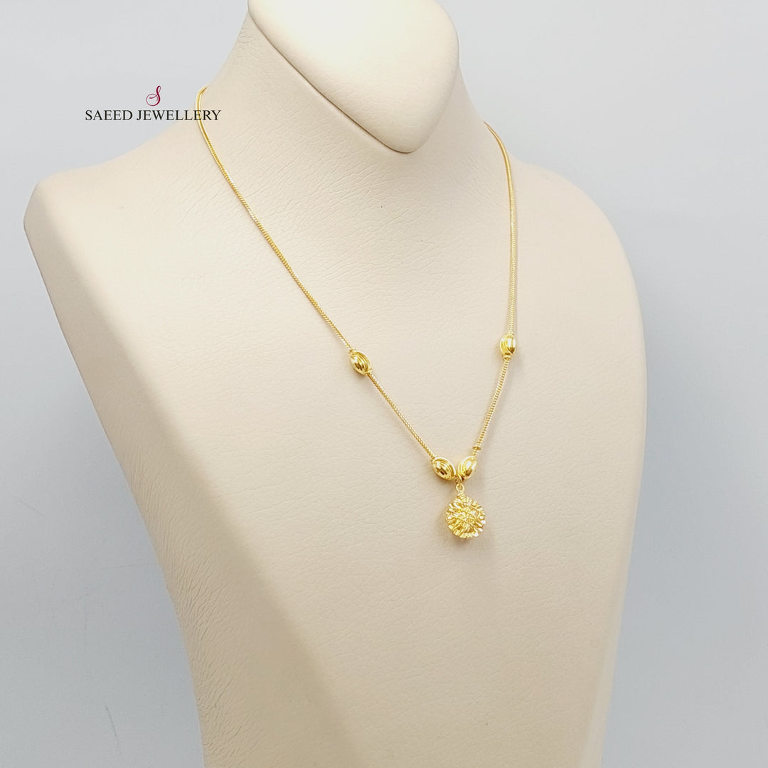 21K Gold Kuwaiti Necklace by Saeed Jewelry - Image 8