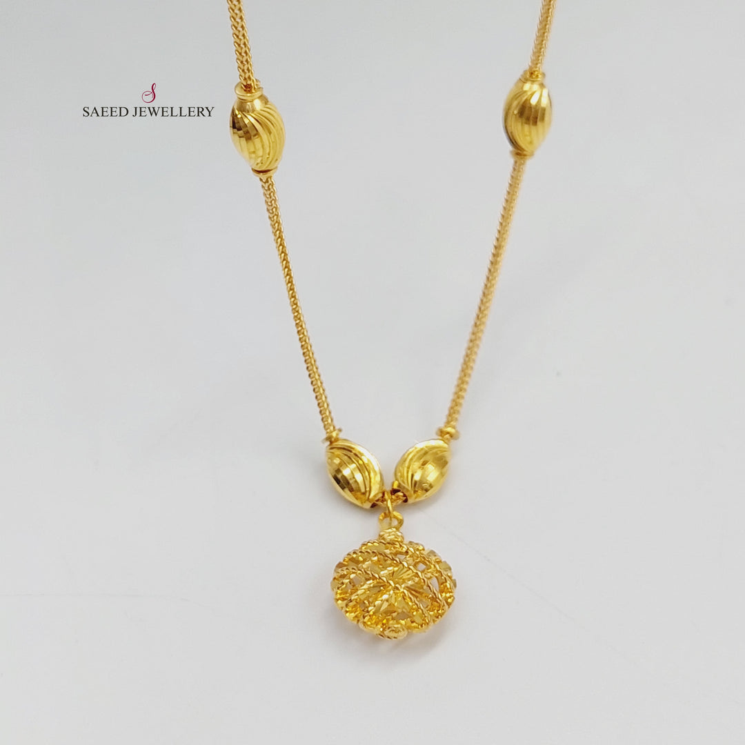 21K Gold Kuwaiti Necklace by Saeed Jewelry - Image 10