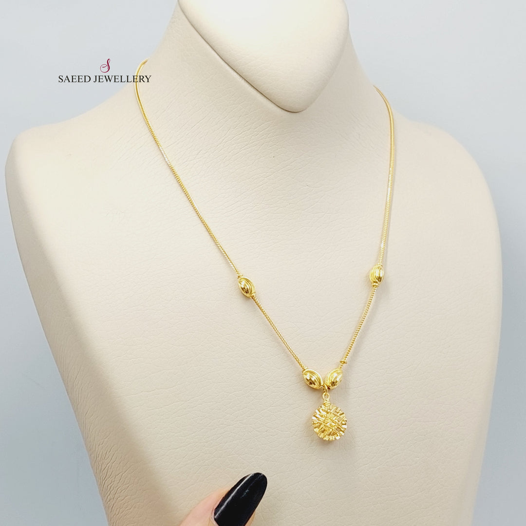 21K Gold Kuwaiti Necklace by Saeed Jewelry - Image 1