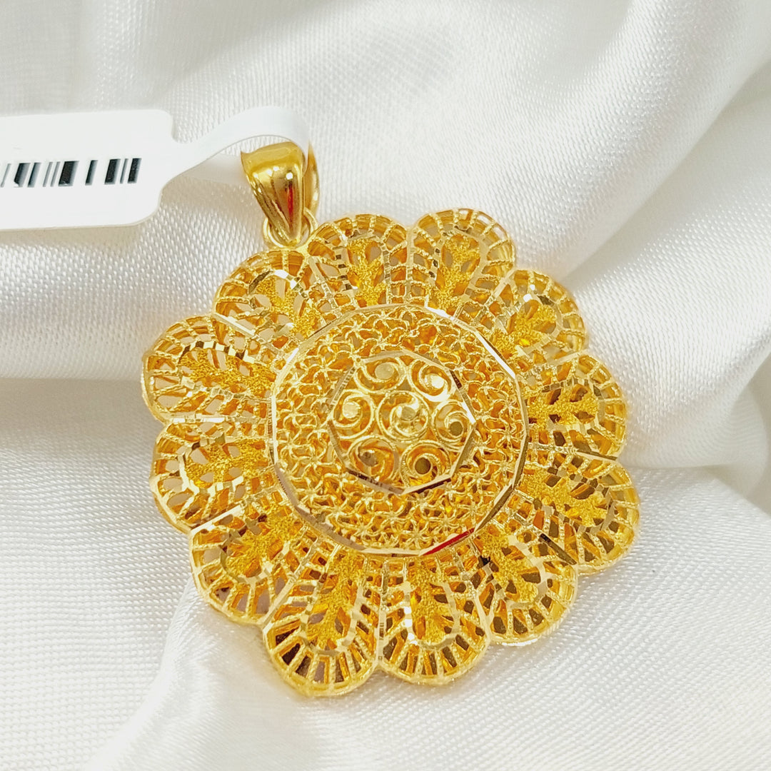 21K Gold Kuwaiti Pendant by Saeed Jewelry - Image 1