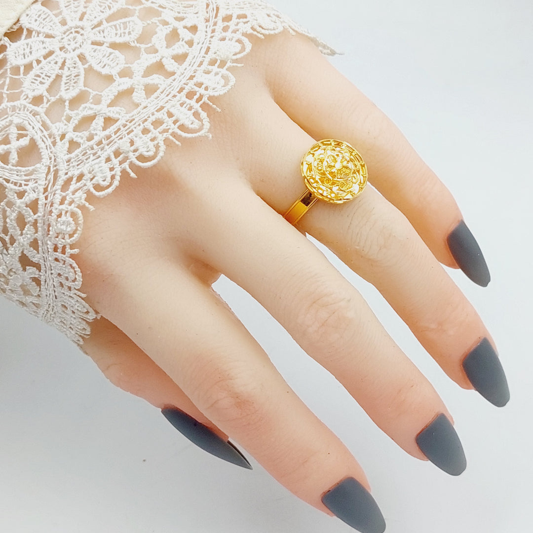 21K Gold Kuwaiti Ring by Saeed Jewelry - Image 5