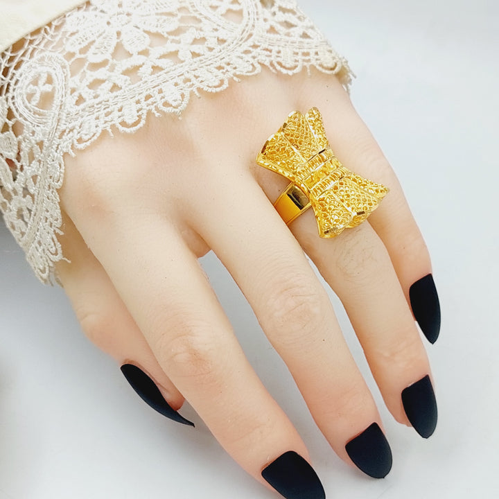 21K Gold Kuwaiti Ring by Saeed Jewelry - Image 3