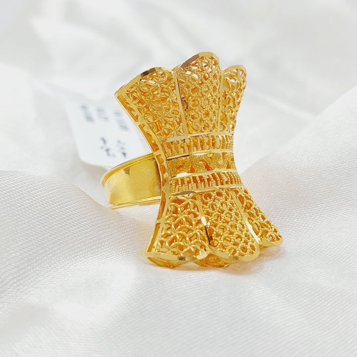 21K Gold Kuwaiti Ring by Saeed Jewelry - Image 4