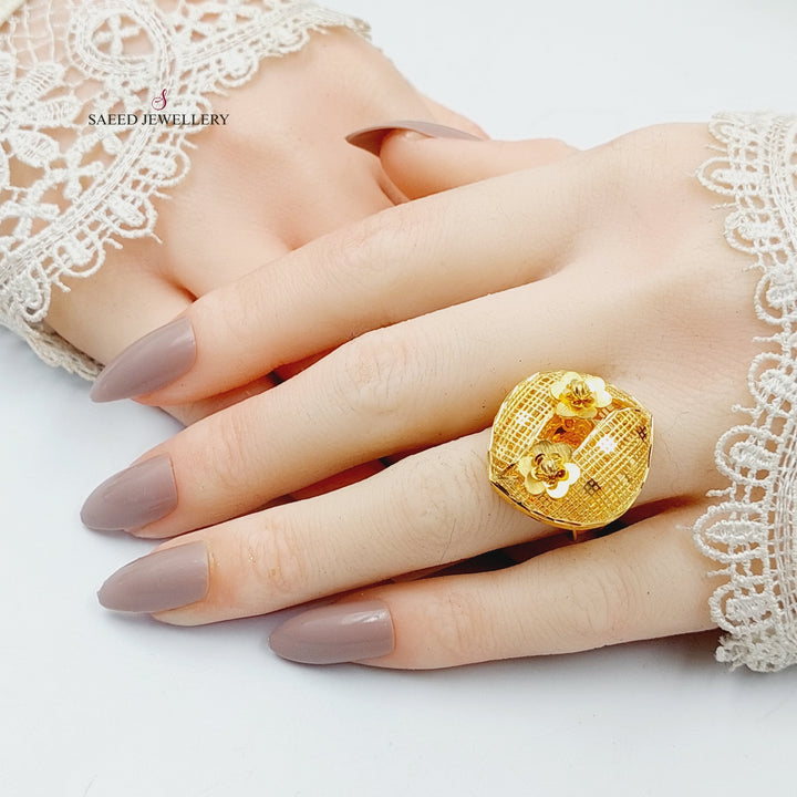 21K Gold Kuwaiti Ring by Saeed Jewelry - Image 2