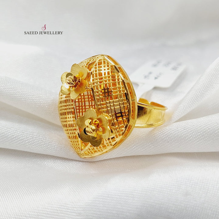 21K Gold Kuwaiti Ring by Saeed Jewelry - Image 3