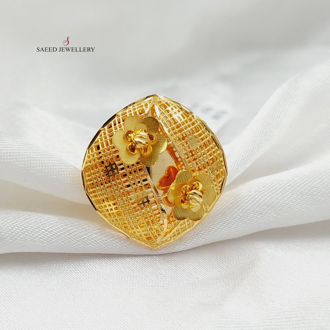 21K Gold Kuwaiti Ring by Saeed Jewelry - Image 5