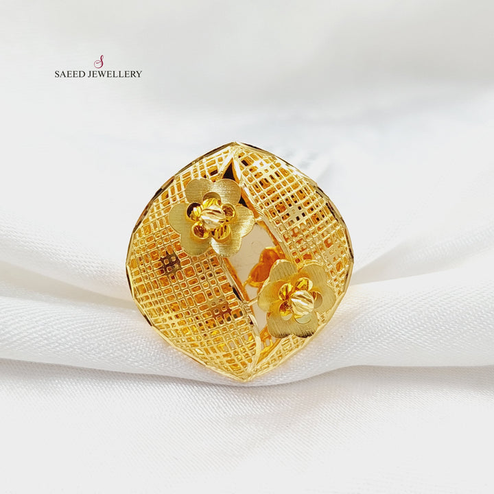 21K Gold Kuwaiti Ring by Saeed Jewelry - Image 1