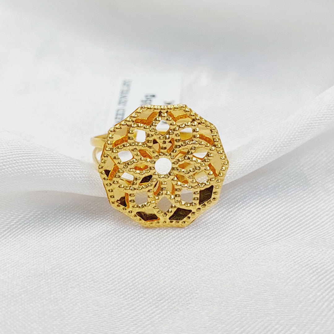 21K Gold Kuwaiti Ring by Saeed Jewelry - Image 5