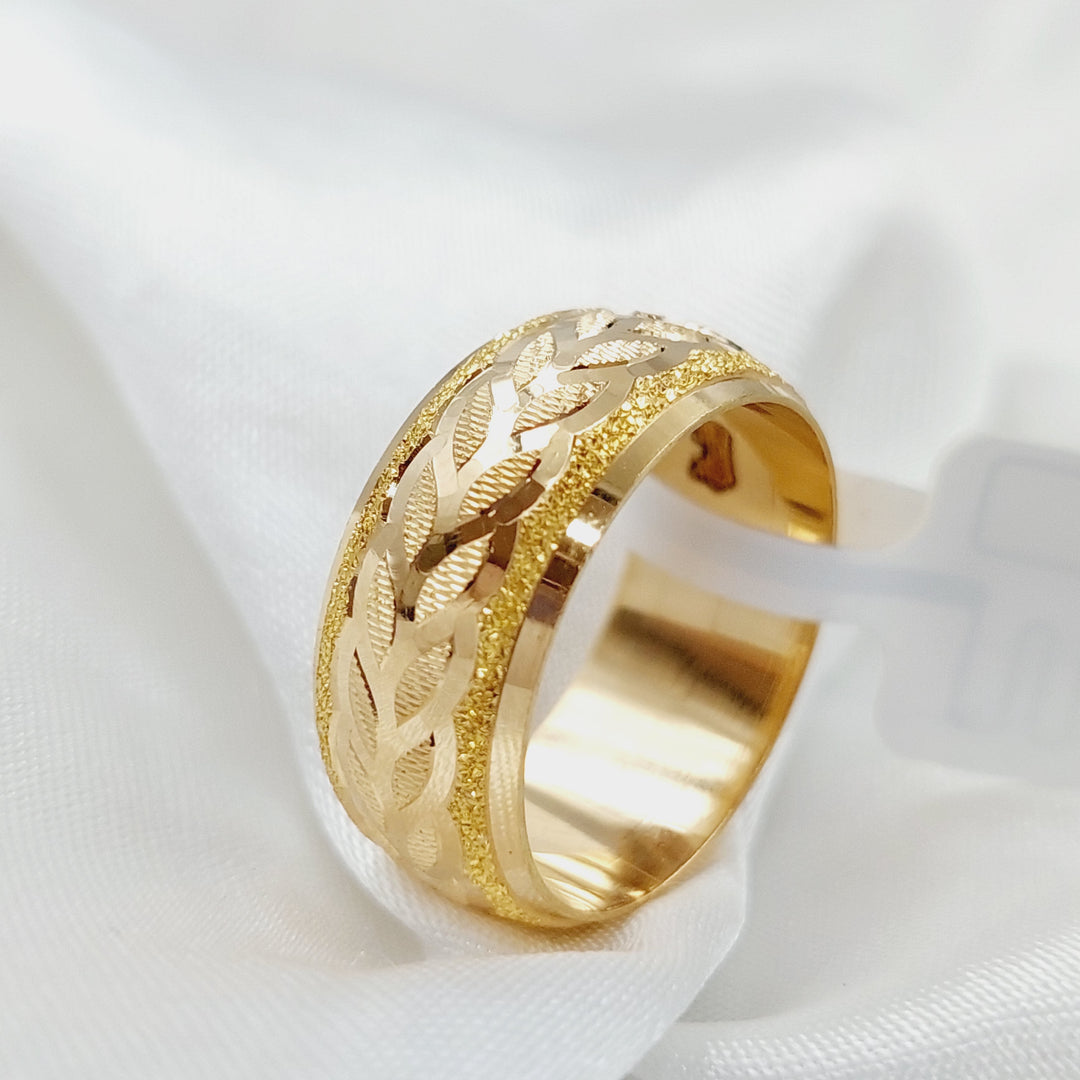 21K Gold Laser Wedding Ring by Saeed Jewelry - Image 1