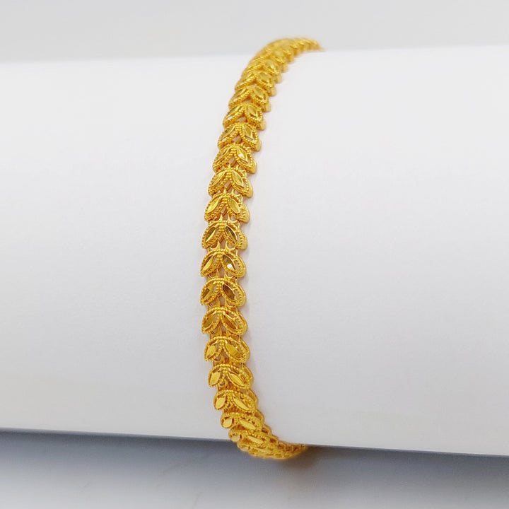 21K Gold Leaf Bracelet by Saeed Jewelry - Image 4