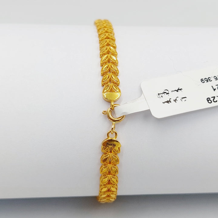 21K Gold Leaf Bracelet by Saeed Jewelry - Image 5