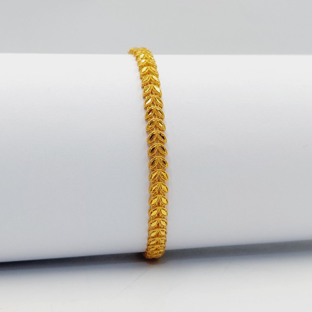 21K Gold Leaf Bracelet by Saeed Jewelry - Image 6