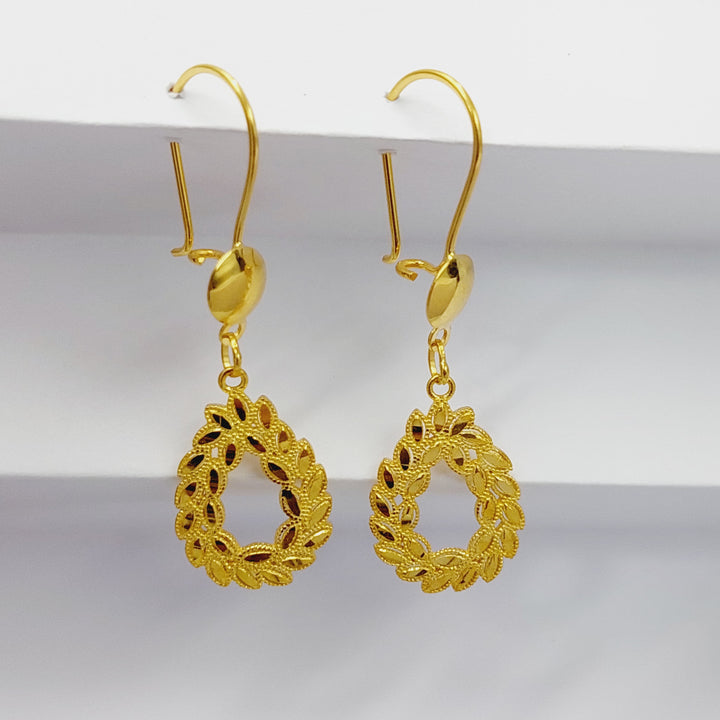 18K Gold Leaf Earrings by Saeed Jewelry - Image 3