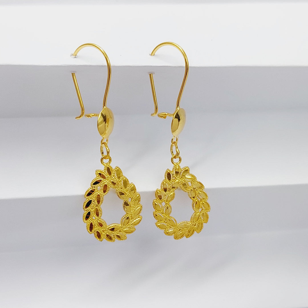 18K Gold Leaf Earrings by Saeed Jewelry - Image 7