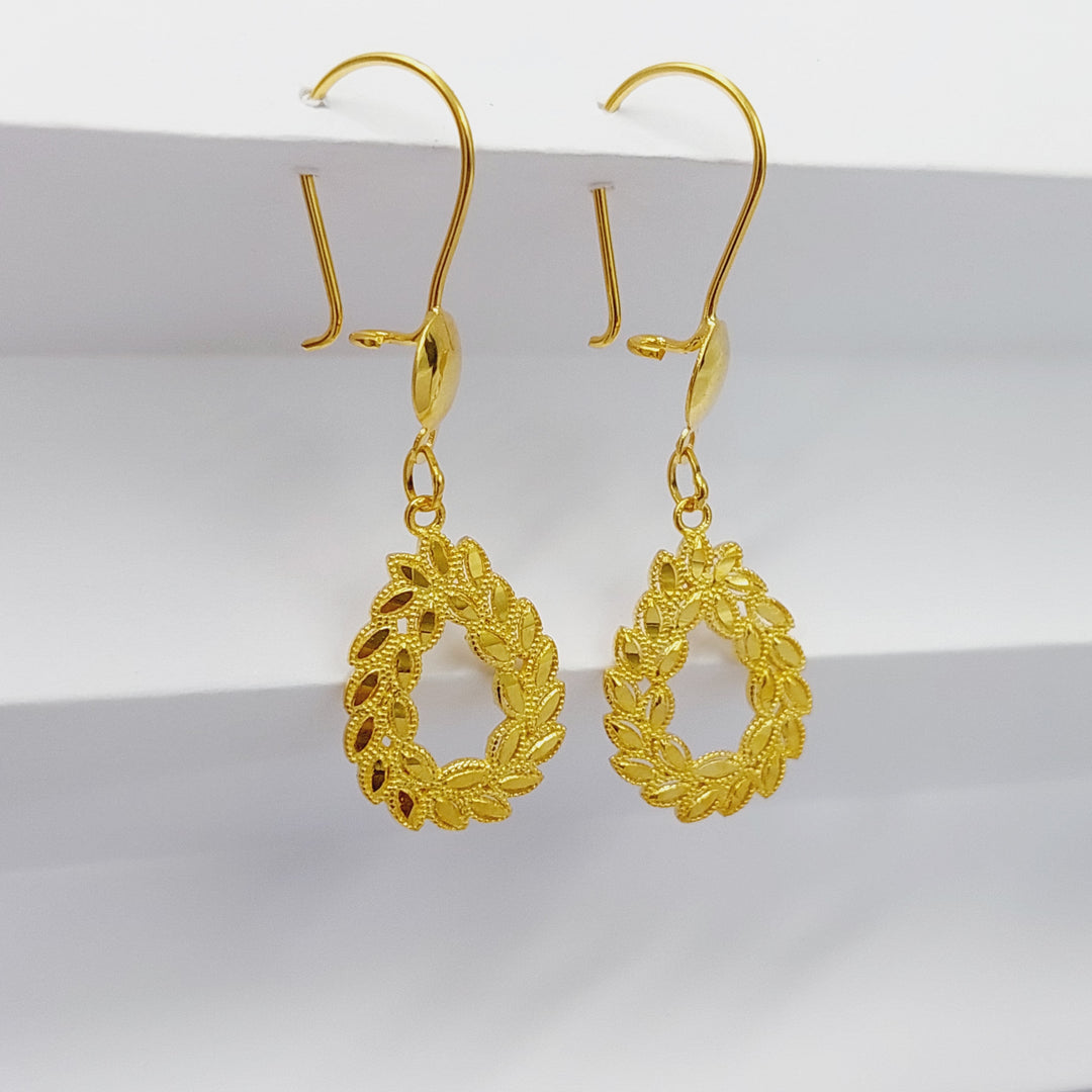 18K Gold Leaf Earrings by Saeed Jewelry - Image 1