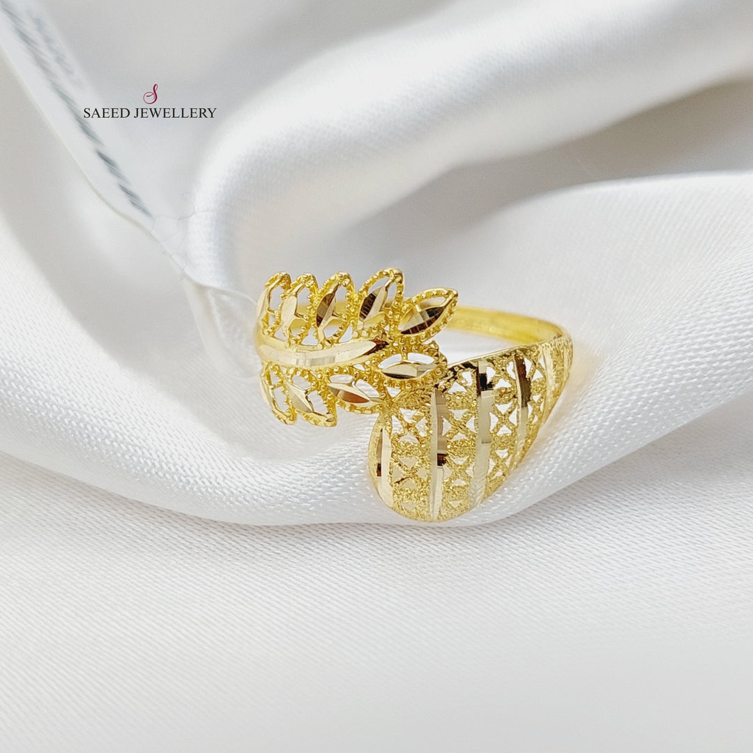 18K Gold Leaf Light Ring by Saeed Jewelry - Image 1