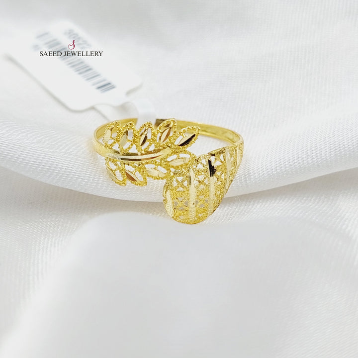 18K Gold Leaf Ring by Saeed Jewelry - Image 3