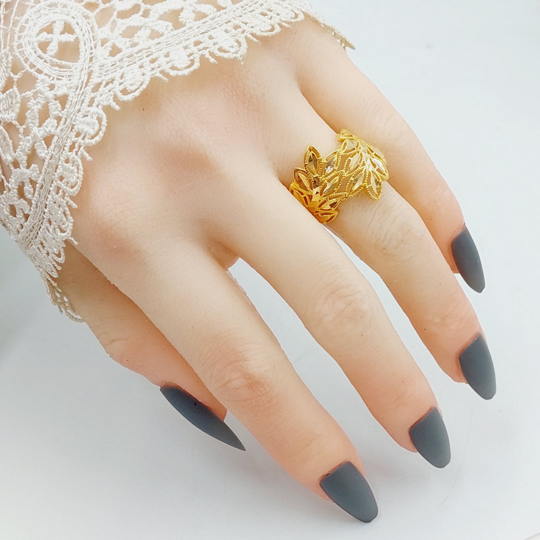 21K Gold Leaf Ring by Saeed Jewelry - Image 2