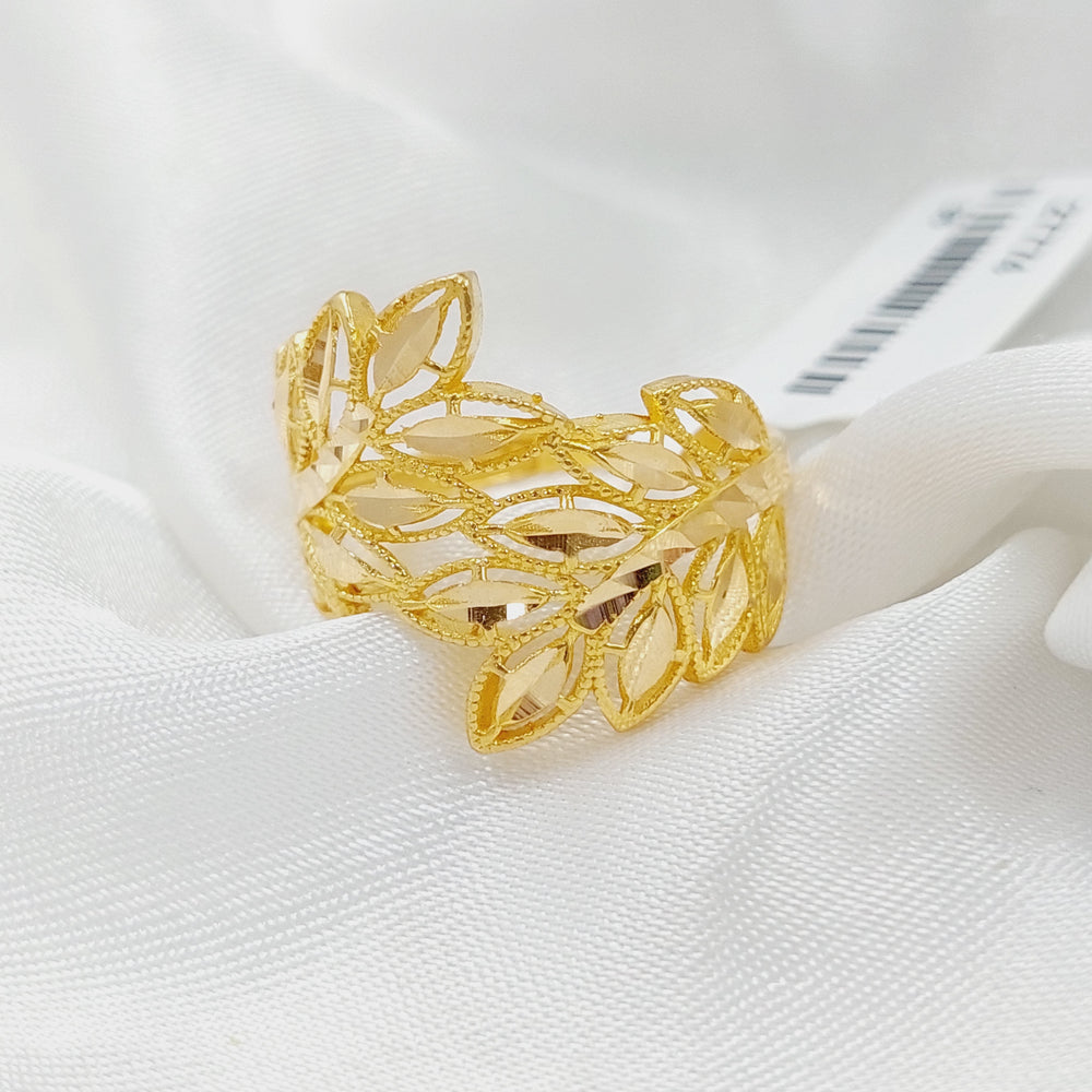 21K Gold Leaf Ring by Saeed Jewelry - Image 2