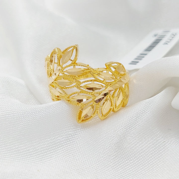 21K Gold Leaf Ring by Saeed Jewelry - Image 2