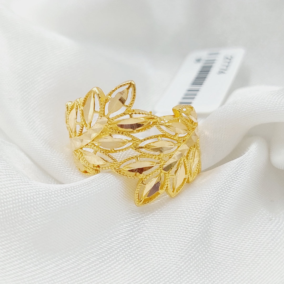 21K Gold Leaf Ring by Saeed Jewelry - Image 3