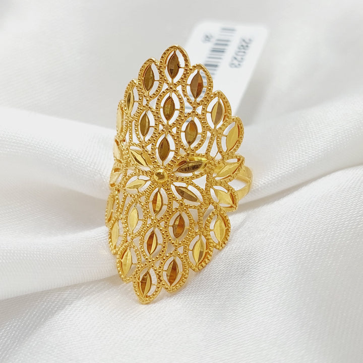 21K Gold Leaf Ring by Saeed Jewelry - Image 2