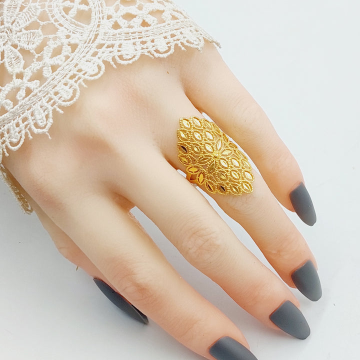 21K Gold Leaf Ring by Saeed Jewelry - Image 4