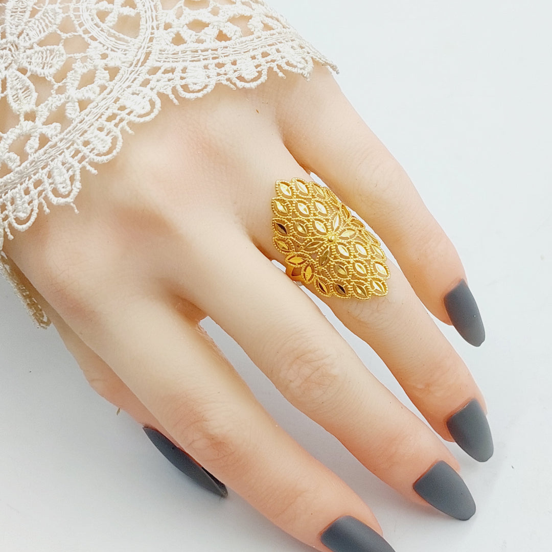 21K Gold Leaf Ring by Saeed Jewelry - Image 5