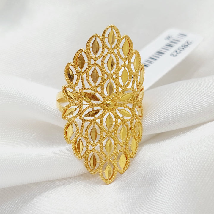 21K Gold Leaf Ring by Saeed Jewelry - Image 1