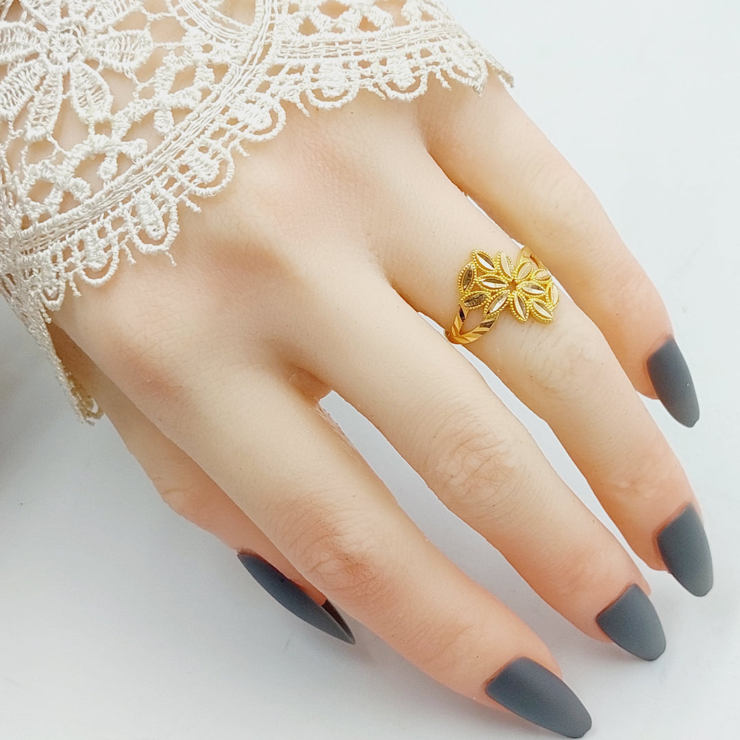 21K Gold Leaf Ring by Saeed Jewelry - Image 4