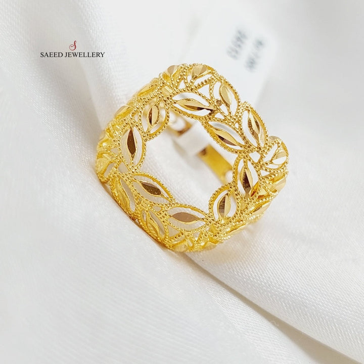 21K Gold Leaf Ring by Saeed Jewelry - Image 5