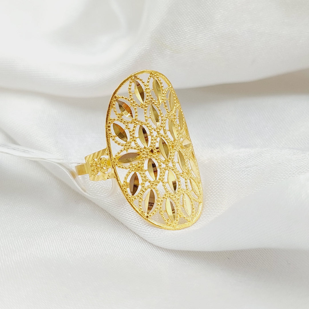 21K Gold Leaf Ring by Saeed Jewelry - Image 2