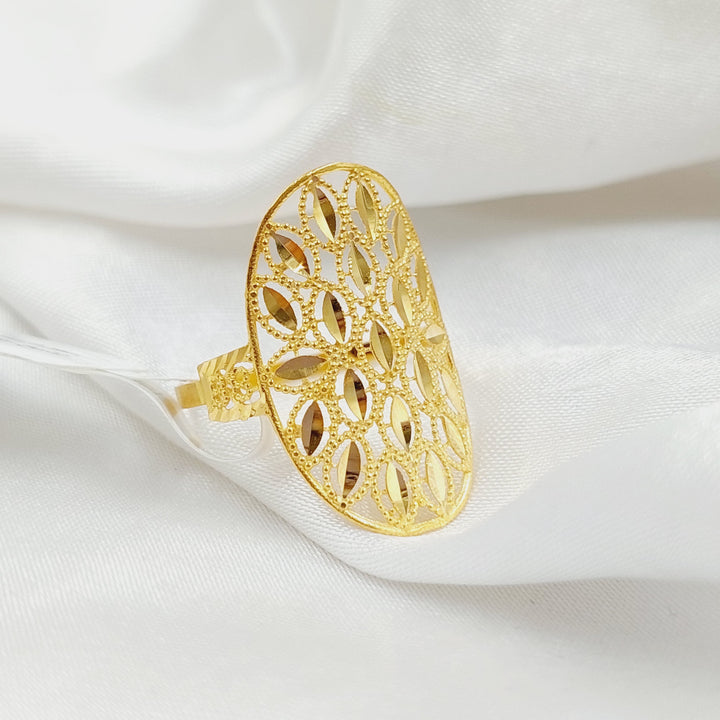 21K Gold Leaf Ring by Saeed Jewelry - Image 2