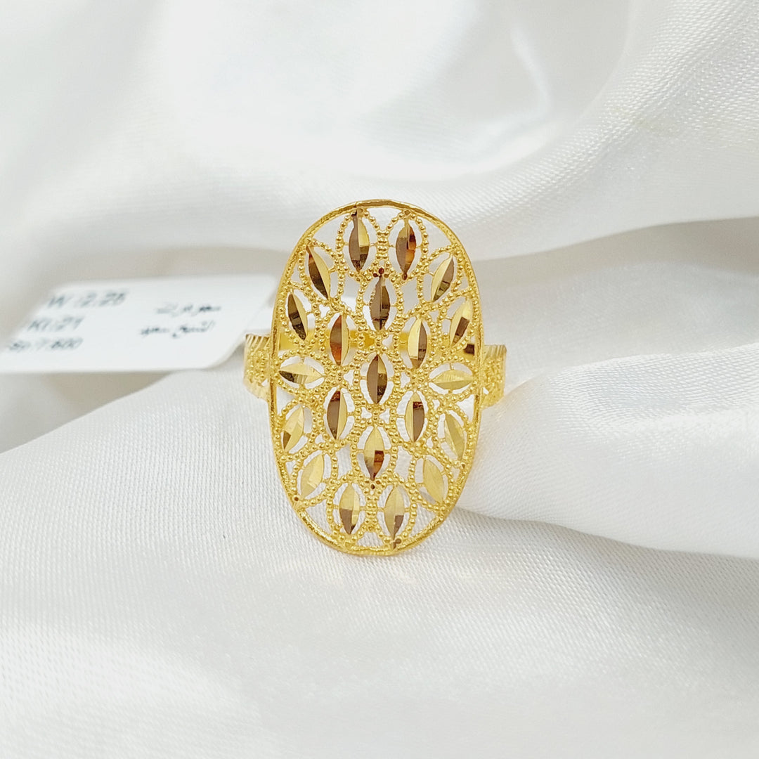 21K Gold Leaf Ring by Saeed Jewelry - Image 3