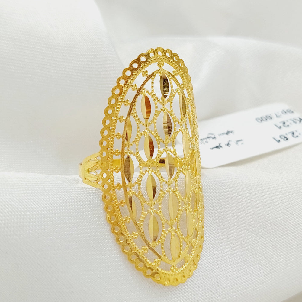 21K Gold Leaf Ring by Saeed Jewelry - Image 2