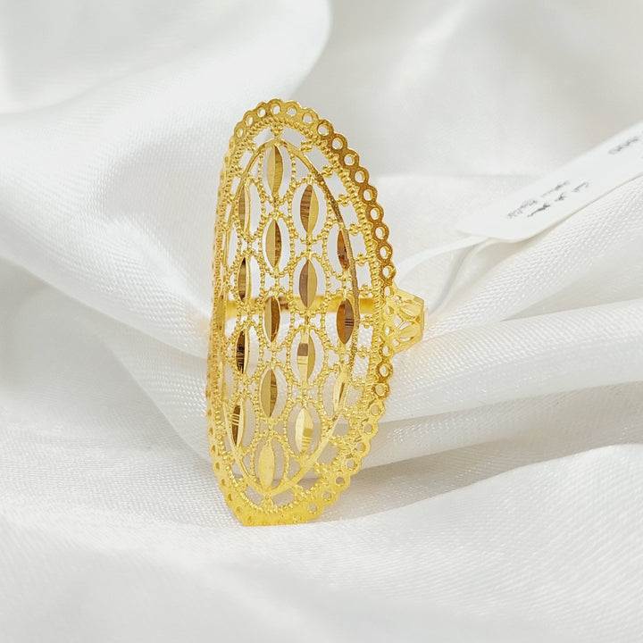 21K Gold Leaf Ring by Saeed Jewelry - Image 3