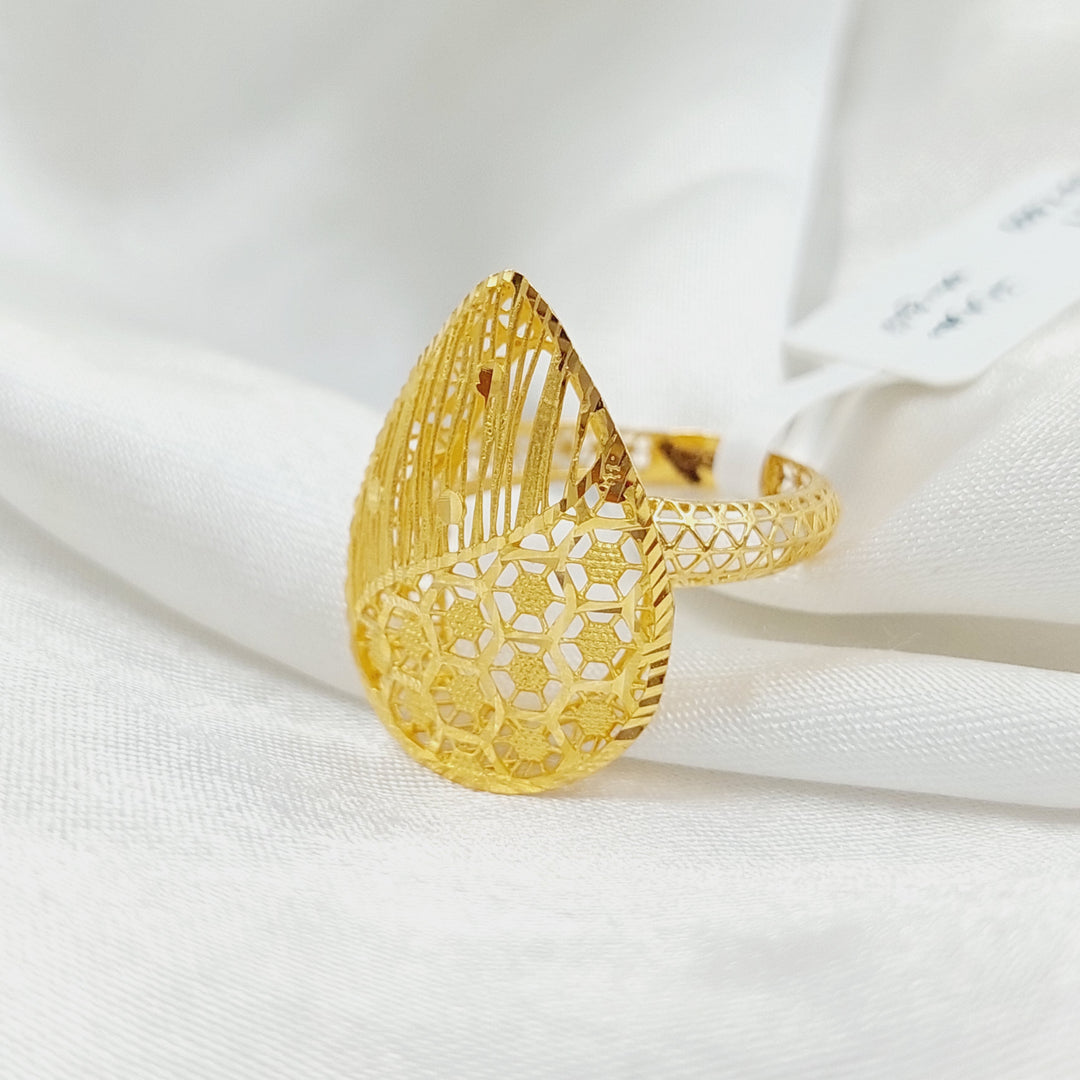 21K Gold Leaf Ring by Saeed Jewelry - Image 2