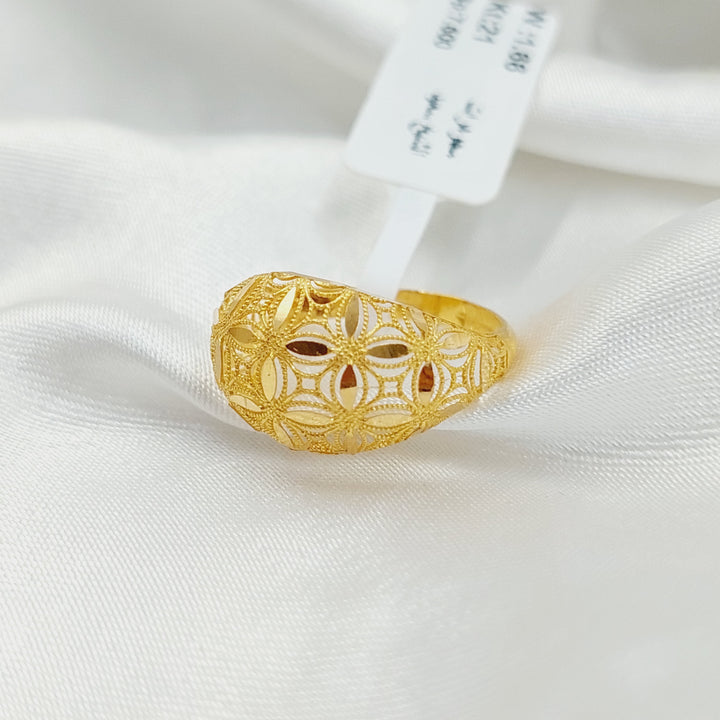 21K Gold Leaf Ring by Saeed Jewelry - Image 3