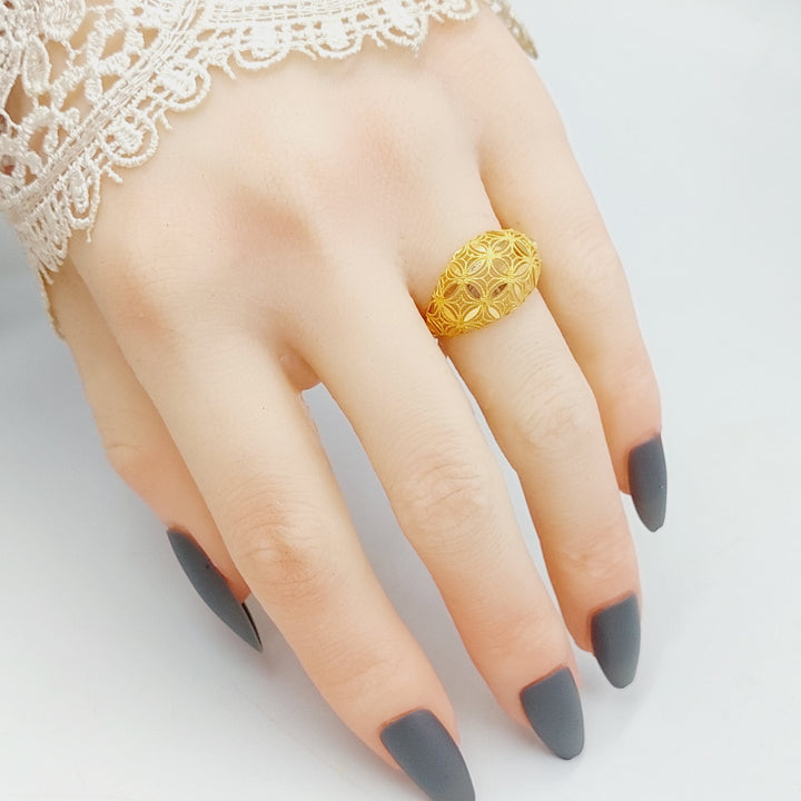 21K Gold Leaf Ring by Saeed Jewelry - Image 4