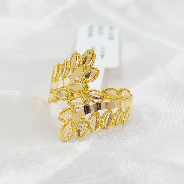 21K Gold Leaf Ring by Saeed Jewelry - Image 8