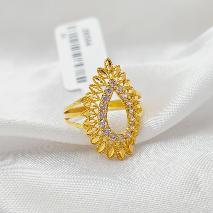 21K Gold Leaf Ring by Saeed Jewelry - Image 5