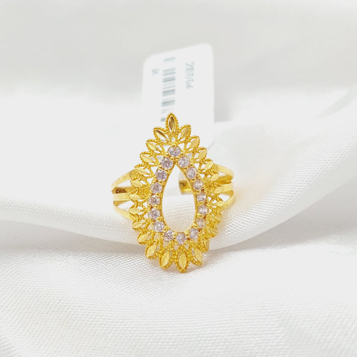 21K Gold Leaf Ring by Saeed Jewelry - Image 1