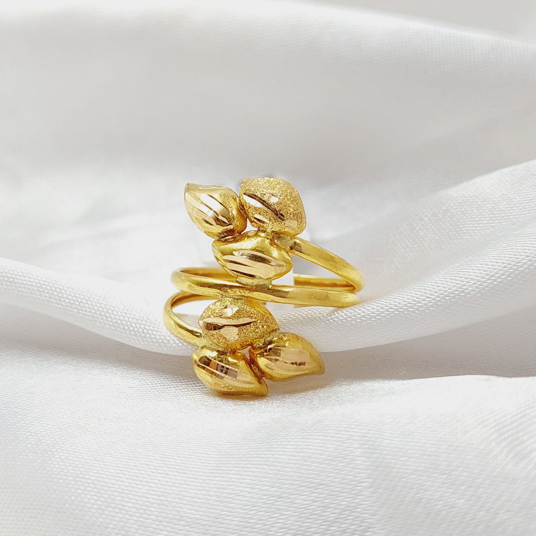 21K Gold Leaf Ring by Saeed Jewelry - Image 3